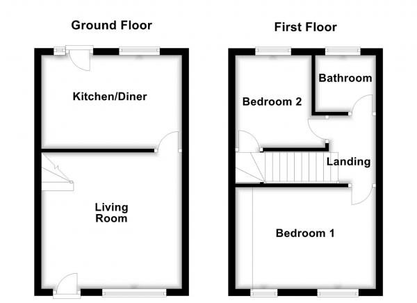 Floor Plan Image for 2 Bedroom Town House for Sale in Springfield Grange, Wakefield