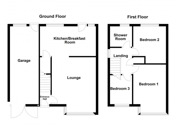 Floor Plan for 3 Bedroom Semi-Detached House for Sale in Thornes Moor Road, Wakefield, WF2, 8PX -  &pound239,950