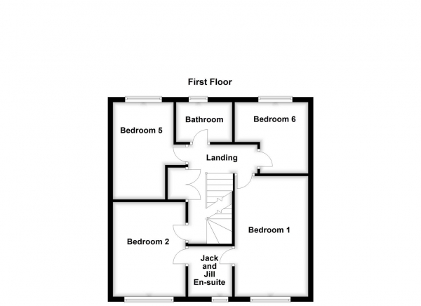 Floor Plan for 6 Bedroom Semi-Detached House for Sale in Victoria Way, Wakefield, WF1, 2NA -  &pound330,000