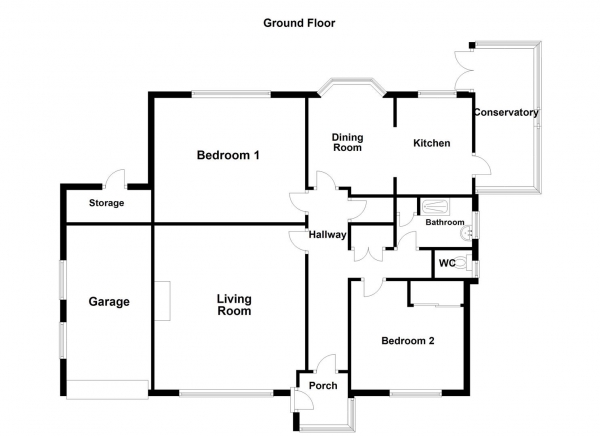 Floor Plan Image for 2 Bedroom Detached Bungalow for Sale in Mount Avenue, Wrenthorpe, Wakefield