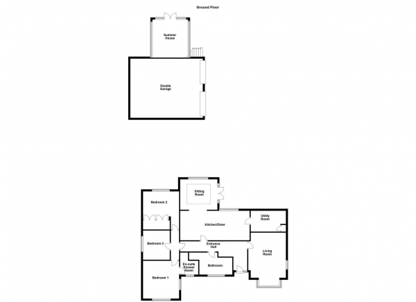 Floor Plan Image for 4 Bedroom Detached Bungalow for Sale in Hollin Lane, Crigglestone, Wakefield