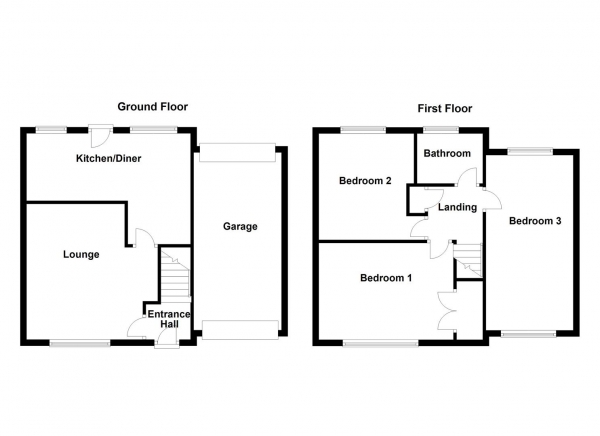 Floor Plan Image for 3 Bedroom Semi-Detached House for Sale in Tinsworth Road, Wakefield