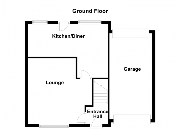 Floor Plan for 3 Bedroom Semi-Detached House for Sale in Tinsworth Road, Wakefield, WF2, 7PP - Guide Price &pound225,000