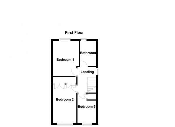 Floor Plan for 3 Bedroom Detached House for Sale in Dovedale Close, Crofton, Wakefield, WF4, 1SS -  &pound209,950