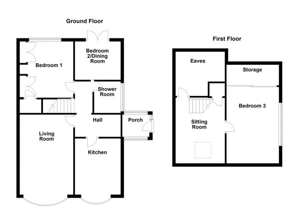 Floor Plan Image for 3 Bedroom Semi-Detached Bungalow for Sale in Lingwell Gate Crescent, Wakefield