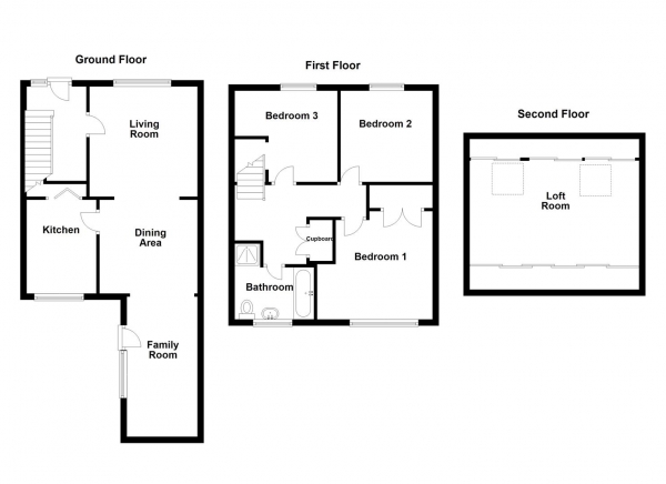 Floor Plan Image for 3 Bedroom Terraced House for Sale in Esther Grove, Wakefield