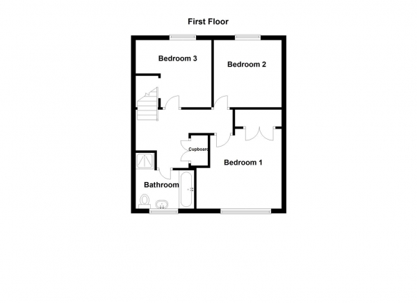 Floor Plan Image for 3 Bedroom Terraced House for Sale in Esther Grove, Wakefield