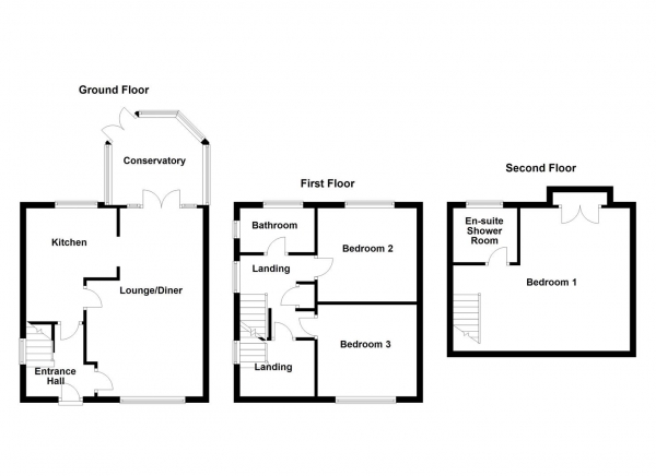 Floor Plan Image for 3 Bedroom Semi-Detached House for Sale in Park Lodge Lane, Wakefield