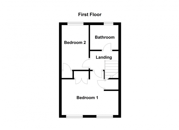 Floor Plan for 2 Bedroom Town House for Sale in Mill Chase Gardens, Wakefield, WF2, 9SP -  &pound169,950