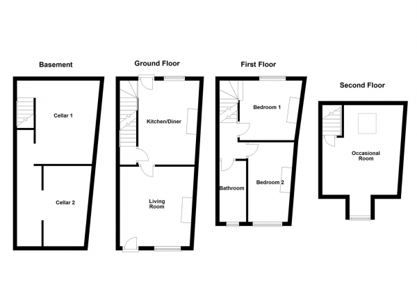 Floor Plan Image for 2 Bedroom End of Terrace House for Sale in Jessop Street, Wakefield