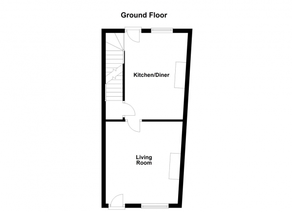 Floor Plan for 2 Bedroom End of Terrace House for Sale in Jessop Street, Wakefield, WF2, 7RP -  &pound175,000