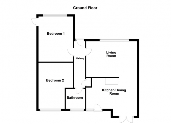 Floor Plan for 2 Bedroom Detached Bungalow for Sale in Wrenthorpe Road, Wrenthorpe, WF2, 0JG -  &pound330,000