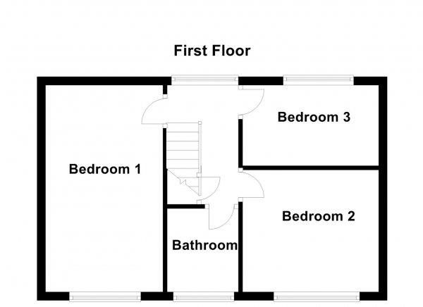 Floor Plan for 3 Bedroom Detached House for Sale in Valley Drive, Wrenthorpe, Wakefield, WF2, 0TL -  &pound285,000