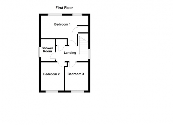 Floor Plan for 3 Bedroom Detached House for Sale in Wellcroft Grove, Tingley, Wakefield, WF3, 1TS -  &pound280,000