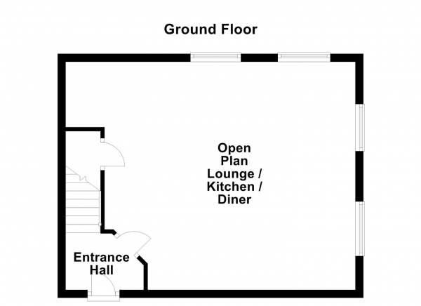 Floor Plan for 2 Bedroom Property for Sale in George Street, Wakefield, WF1, 1LG -  &pound125,000