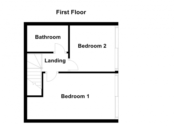 Floor Plan Image for 2 Bedroom Property for Sale in George Street, Wakefield