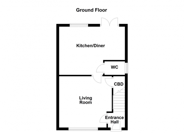 Floor Plan for 4 Bedroom Semi-Detached House for Sale in Novale Way, Wakefield, WF1, 4FE -  &pound300,000