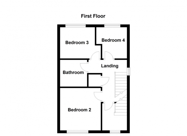 Floor Plan for 4 Bedroom Semi-Detached House for Sale in Novale Way, Wakefield, WF1, 4FE -  &pound300,000