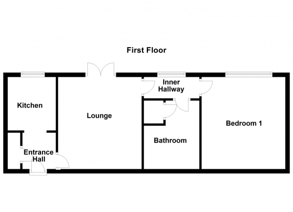 Floor Plan Image for 1 Bedroom Property for Sale in Grove Road, Wakefield