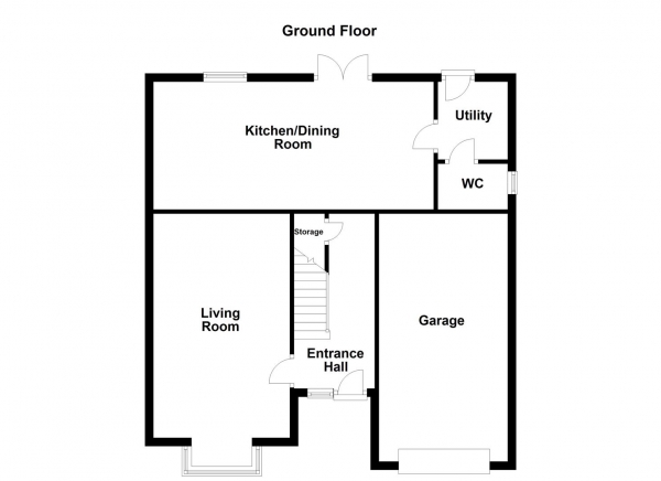 Floor Plan for 4 Bedroom Detached House for Sale in Burkwood View, Wakefield, WF1, 4GQ -  &pound369,950