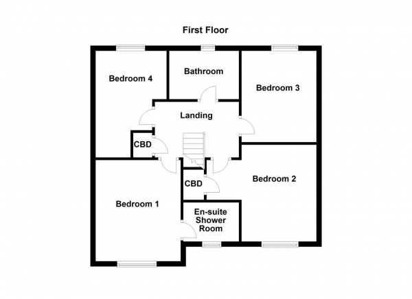 Floor Plan for 4 Bedroom Detached House for Sale in Burkwood View, Wakefield, WF1, 4GQ -  &pound369,950