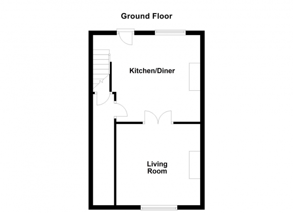 Floor Plan for 3 Bedroom End of Terrace House for Sale in Leeds Road, Newton Hill, Wakefield, WF1, 2JD -  &pound180,000