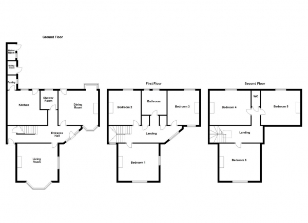 Floor Plan for 6 Bedroom Detached House for Sale in Sandal Avenue, Sandal, Wakefield, WF2, 7LR - OIRO &pound895,000