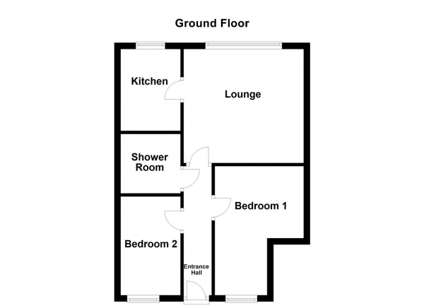 Floor Plan Image for 2 Bedroom Flat for Sale in Elizabeth Gardens, Wakefield