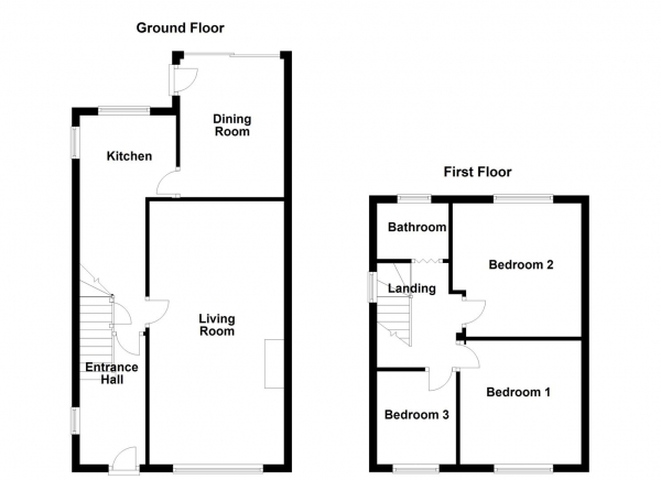 Floor Plan Image for 3 Bedroom Semi-Detached House for Sale in Bleakley Avenue, Notton, Wakefield