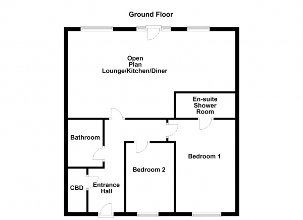 Floor Plan Image for 2 Bedroom Apartment for Sale in St. Johns North, Wakefield