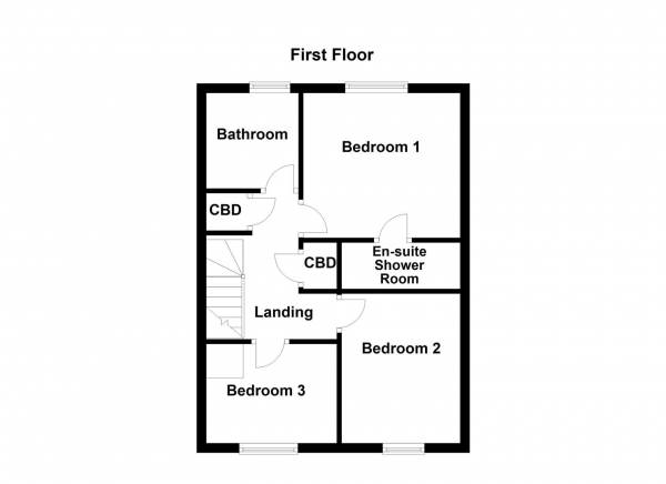 Floor Plan for 3 Bedroom Semi-Detached House for Sale in Field Gate Close, Wakefield, WF2, 7FF -  &pound270,000