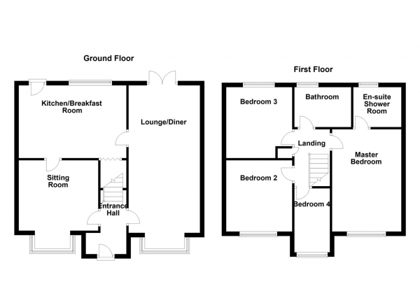 Floor Plan Image for 4 Bedroom Detached House for Sale in Hopewell Way, Crigglestone, Wakefield