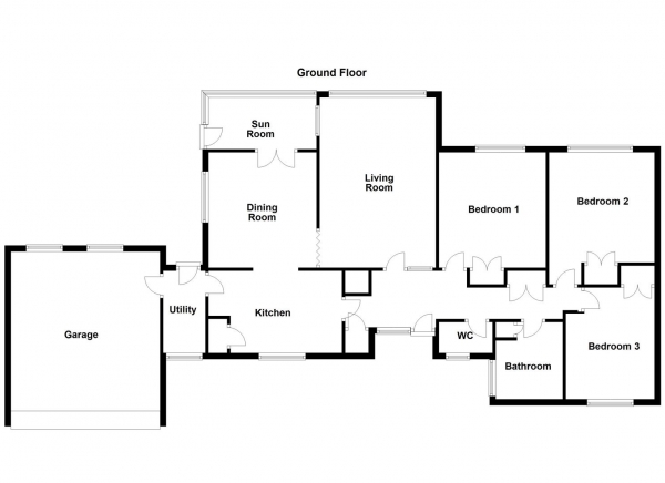 Floor Plan Image for 3 Bedroom Detached Bungalow for Sale in Stainton Lane, Carlton, Wakefield