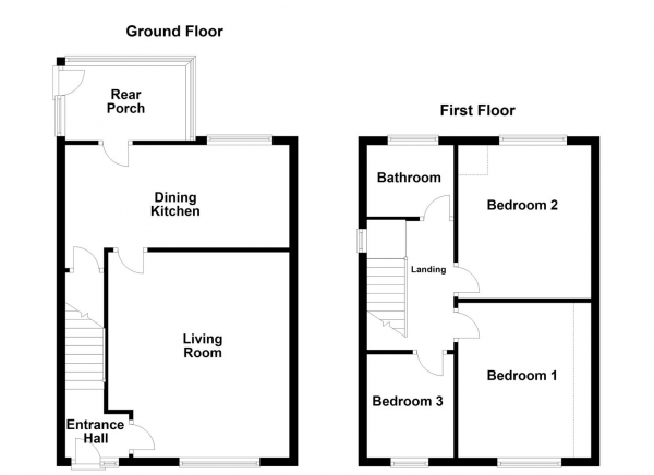 Floor Plan Image for 3 Bedroom Property for Sale in Church Lane, Outwood, Wakefield