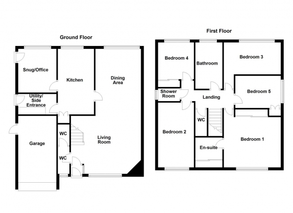 Floor Plan Image for 5 Bedroom Detached House for Sale in Beechfield, Wakefield