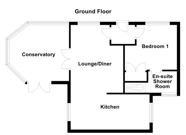 Floor Plan Image for 1 Bedroom Semi-Detached Bungalow for Sale in Hirst Road, Wakefield