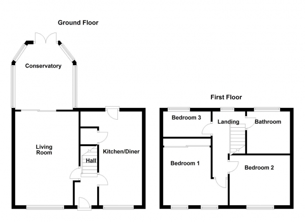 Floor Plan Image for 2 Bedroom Semi-Detached House for Sale in Broadway, Wakefield