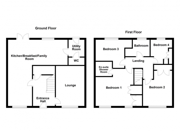 Floor Plan Image for 4 Bedroom Detached House for Sale in Winter Close, Stanley, Wakefield