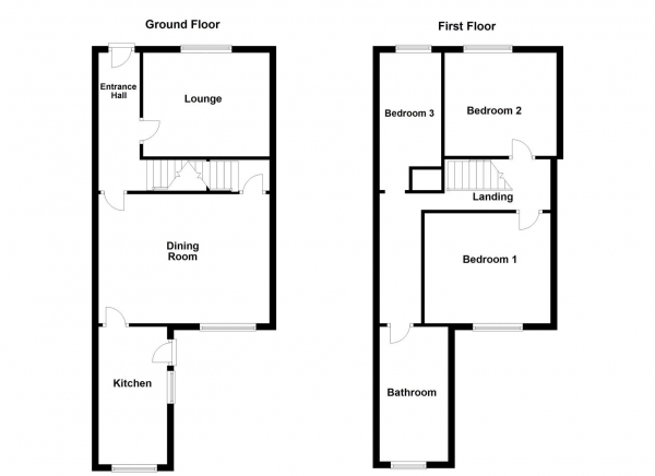 Floor Plan Image for 3 Bedroom Terraced House for Sale in Benjamin Street, Wakefield