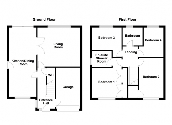 Floor Plan Image for 4 Bedroom Detached House for Sale in Hatfield View, Wakefield