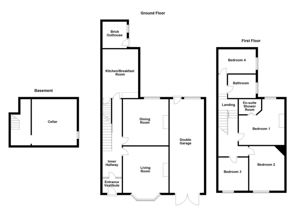 Floor Plan Image for 4 Bedroom Property for Sale in Leeds Road, Wakefield