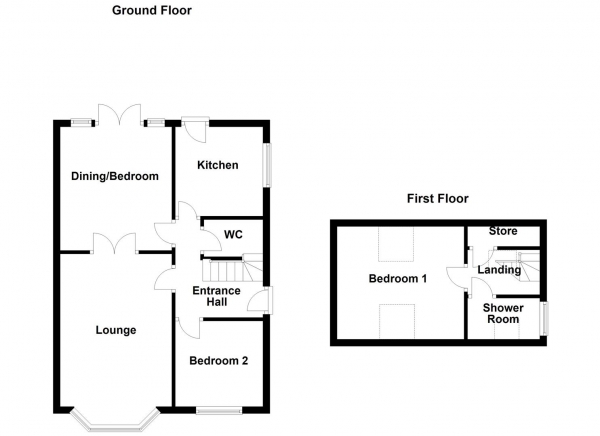 Floor Plan Image for 2 Bedroom Bungalow for Sale in Barkers Road, Durkar, Wakefield