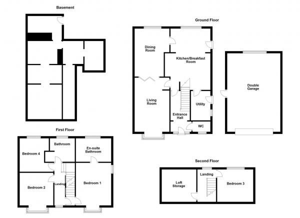 Floor Plan Image for 4 Bedroom Semi-Detached House for Sale in Batley Road, Wakefield