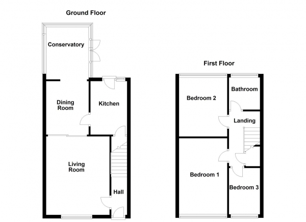 Floor Plan Image for 3 Bedroom Town House for Sale in Newland Court, Wakefield