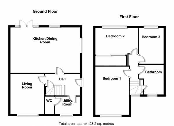 Floor Plan Image for 3 Bedroom Semi-Detached House for Sale in Mount Crescent, Wakefield