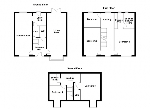 Floor Plan Image for 4 Bedroom Detached House for Sale in Forage Way, Crofton