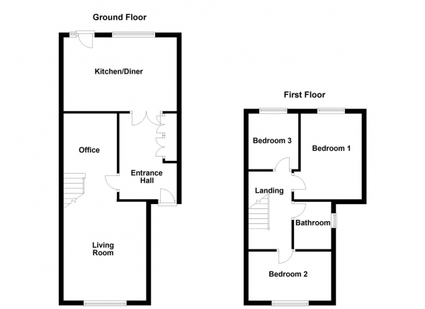 Floor Plan Image for 3 Bedroom Semi-Detached House for Sale in Haldane Crescent, Wakefield