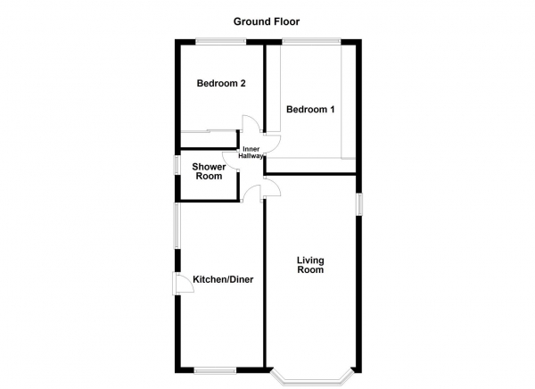 Floor Plan Image for 2 Bedroom Detached Bungalow for Sale in Greenfield Way, Wrenthorpe, Wakefield