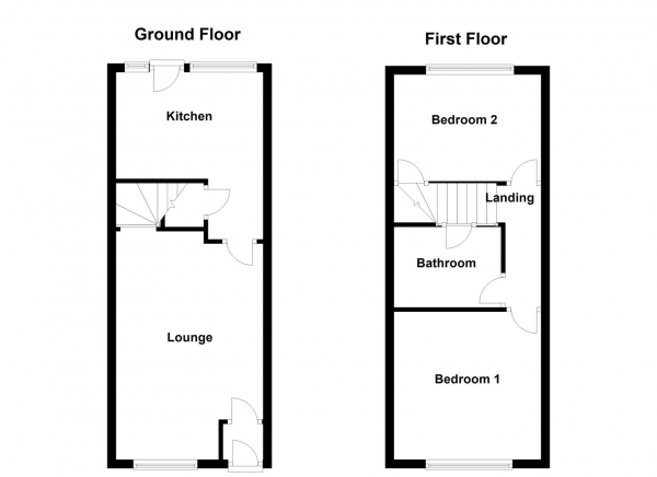 Floor Plan Image for 2 Bedroom Town House for Sale in Dunn Close, Wrenthorpe