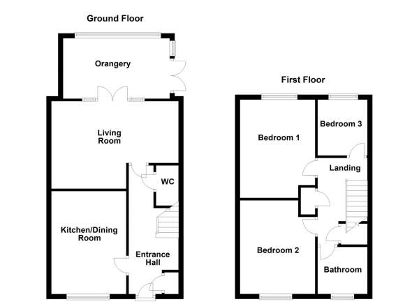 Floor Plan Image for 3 Bedroom Property for Sale in Timperley Close, Wakefield